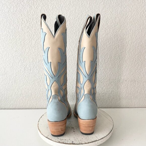 Lane JOLENE Womens Cowboy Boots 9.5 Blueberry Buttermilk Western Cowgirl Tall - Picture 3 of 11